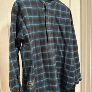 Cozy oversized Vermont Flannel Henley shirt